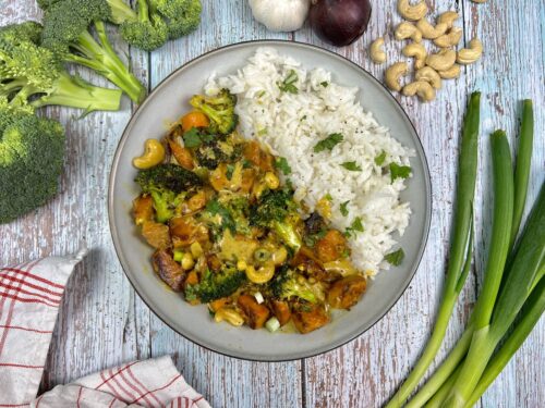 Süßkartoffel-Brokkoli-Curry