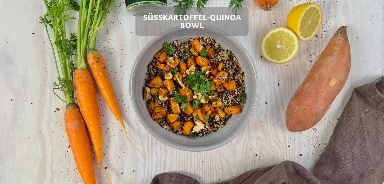 Süßkartoffel-Quinoa-Bowl