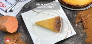 Süßkartoffel Käsekuchen Rezept - Gesunder Käsekuchen