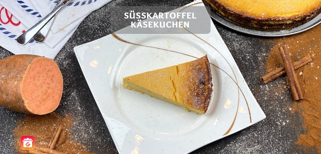 Süßkartoffel Käsekuchen Rezept – Gesunder Käsekuchen!