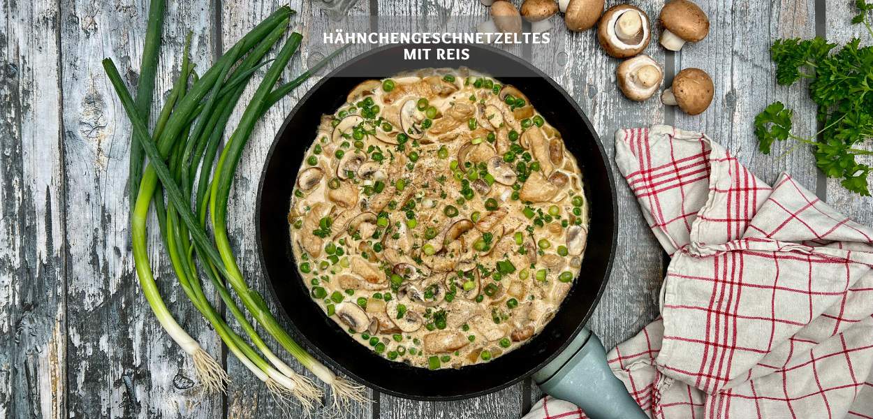 Hähnchengeschnetzeltes mit Reis