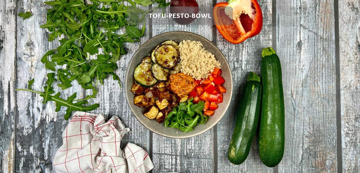 Tofu-Pesto-Bowl