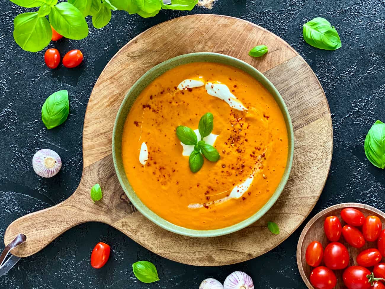 Tomatensuppe aus dem Ofen