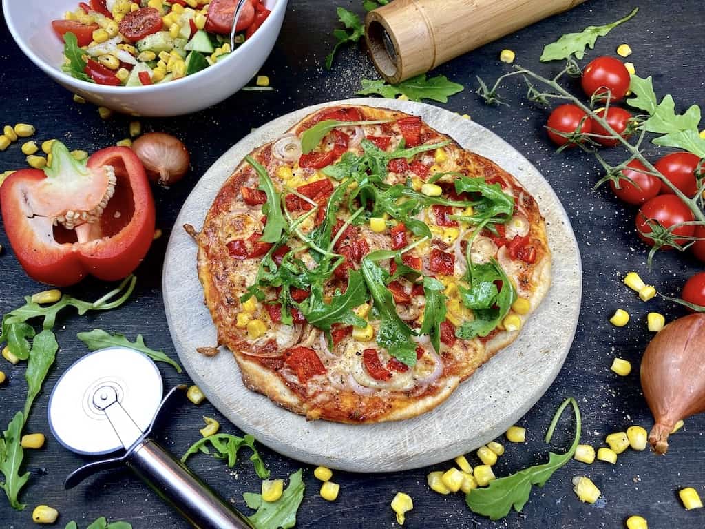 Vegetarische Pfannenpizza Vegetarische Pfannenpizza