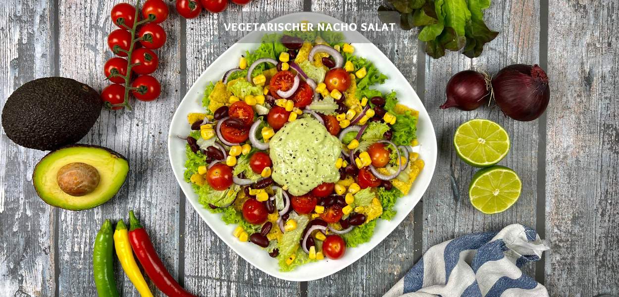 Vegetarischer Nacho Salat
