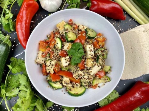 Vegetarisches Quinoa Gericht