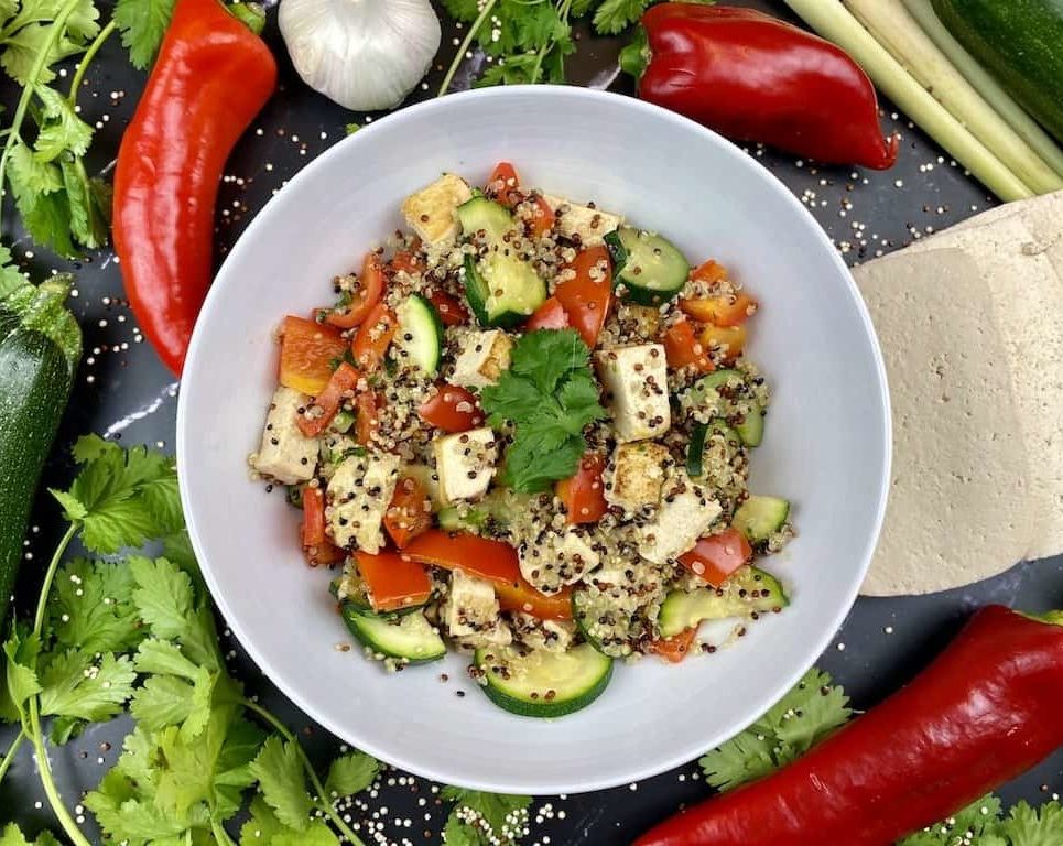 Vegetarisches Quinoa Gericht
