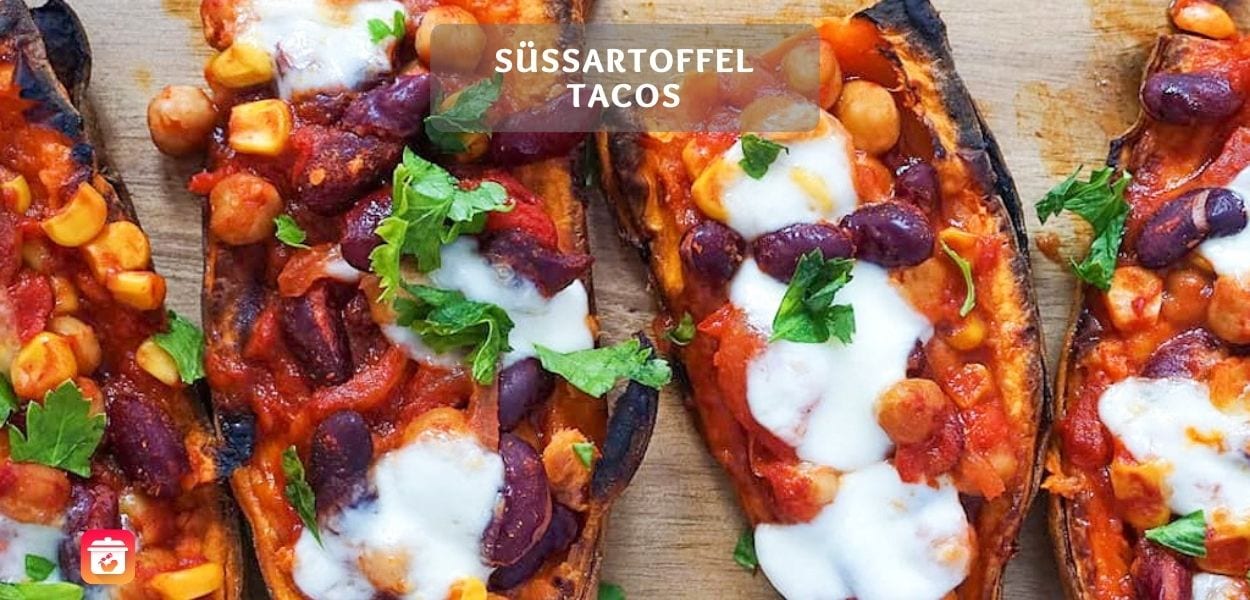 Taco Süßkartoffel 🌮 Rezept – Vegetarisches Süßkartoffel Rezept