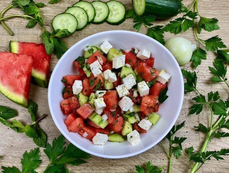 Wassermelone-Feta-Salat