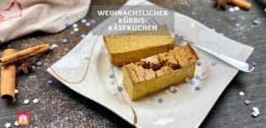 Weihnachtlicher Kürbis-Käsekuchen – Gesunder Kürbiskuchen