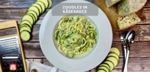 Zoodles in Käsesauce - Kalorienarmes Fourme d’Ambert Rezept