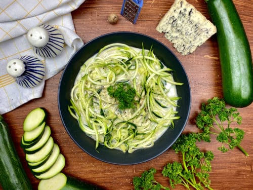 Zoodles mit Gorgonzola Soße