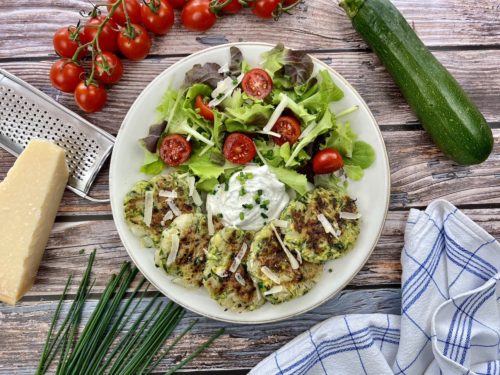 Zucchinipuffer ohne Ei