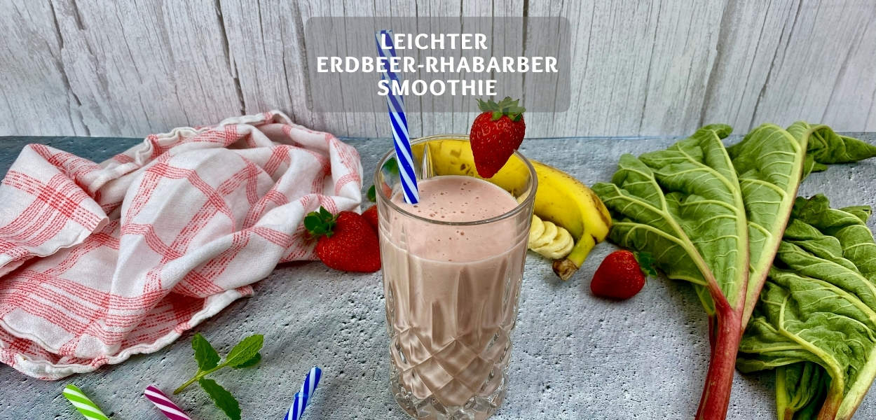 leichter Erdbeer Rhabarber Smoothie Leichter Erdbeer-Rhabarber Smoothie – Erfrischender Smoothie