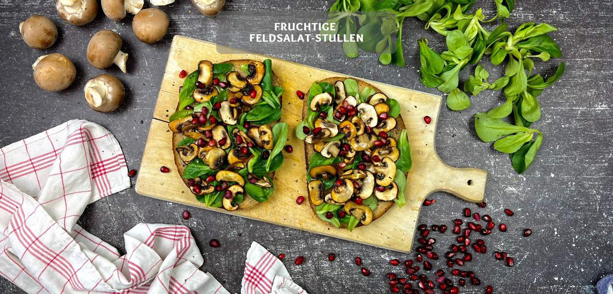 schnelle Fruchtige Feldsalat Stullen Fruchtige Feldsalat-Stullen